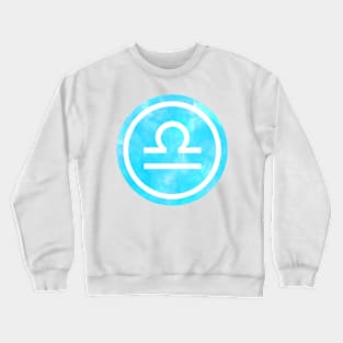 Blue Watercolor Zodiac - Libra Crewneck Sweatshirt